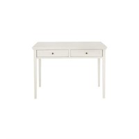 Polar White Writing Desk with Solid Wood