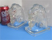 Horse Glass Bookends