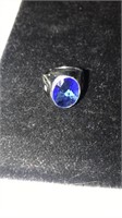 Blue stone ring.  Size 7.