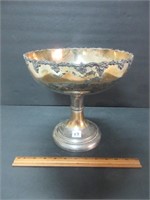 CHIC SILVERPLATE FOOTED COMPOTE