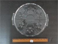 NICE LARGE PRESSED GLASS SERVING PLATE