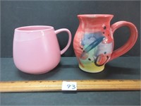 PRETTY PINK POTTERY - ONE IS SIGNED