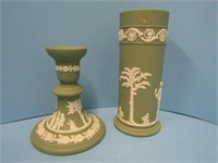 Wedgwood Candlestick Holder & Vase