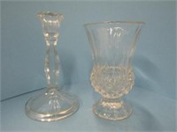 Glass Vase & Candlestick Holder