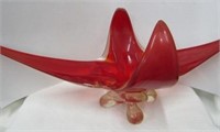Red Art Glass Bowl
