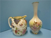 T & V France Hand-Painted Pitcher
