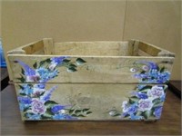 Tole Painted Antique Wooden Crate
