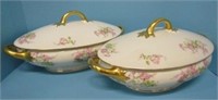 Limoges Covered Vegetable Dishes