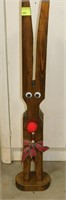Reindeer Clothespin Stand (35")