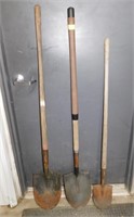 Lot of (3) Round Shovels