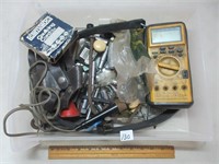MULTI METER AND ASSORTED TOOLS