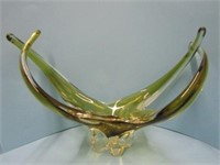 Art Glass Elongated Centrepiece Bowl
