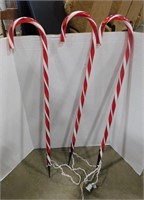 Lot of (3) Outdoor Candycane Lights - All Work!