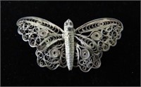 .925 Sterling Filigree Butterfly & Earrings Lot