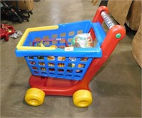 Toy Shopping Cart & Play Food