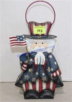Outdoor Uncle Sam Candle Holder (14")