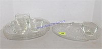 Lot of (4) Glass Luncheon Sets