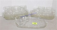 Lot of (10) Glass Luncheon Sets
