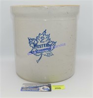 2 Gallon Western Stoneware Crock - Great Condition