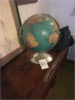 Vintage Lighted World Globe