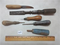 ASSORTED AWLS, CHISEL AND MORE