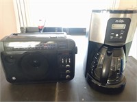 Radio and Coffeemaker
