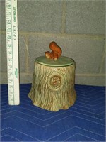 Vintage Squirrel Stump Jar
