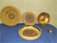 Decorations, Basket, Bowl, Copper