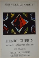 HENRI GUERIN 1929-2009 VINTAGE EXHIBITION POSTER