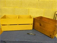 Two Vintage Wooden Crates