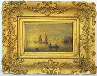 OLD MASTER MARITIME PAINTING IN FINE ANTIQUE FRAME