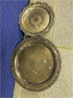 Two Silver Plated Trays