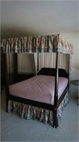 20th Century Mahogany Canopy Bed