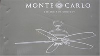 Monte Carlo 52" Ceiling Fan, Polished Nickel Finis