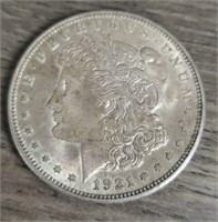 1921-P U.S. Morgan Dollar: AU Toned