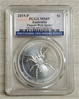 2015-P Australia Silver Round: PCGS MS69