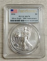 2016 First Strike Silver Eagle: PCGS MS70