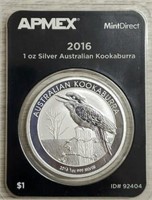 2016 APMEX Silver Round: Australian Kookaburra
