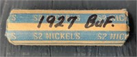 Roll of 1929 Buffalo Nickels