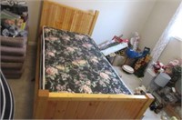 Knotty pine twin bed