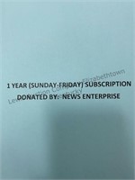 1 Year Subscription News Enterprise