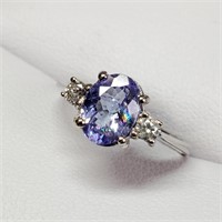 Certified 10K Tanzanite 1.2(DIAct) 0.18 Ring