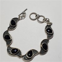 $600 Silver Onyx Bracelet