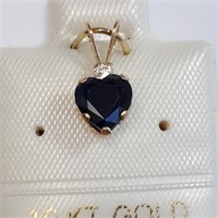 $160 10K Sapphire(1.1ct) Pendant
