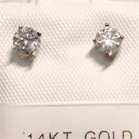 Certified 14K Diamond(0.5Ct, I2-I3, H-I) Earrings