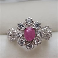 $150 Silver Ruby(0.5ct) Ring
