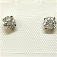 Certified 14K Diamond(0.45ct) Earrings