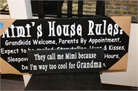 SELECTION OF "MIMI" WOOD SIGNS