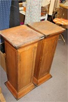 PAIR OF WOOD PLANT STAND/PILLARS------ASIS