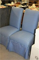 PAIR OF UPHOLSTERED PARLOR CHAIRS-----ASIS